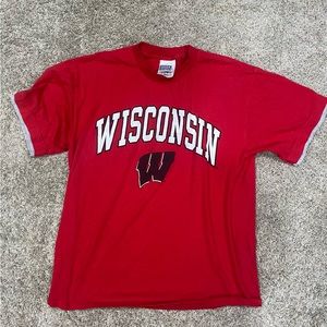 Vintage Red Wisconsin Badgers Tee